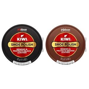 Kiwi Shoe Polish Variety Pack Black & Brown Leather Care 31g 1.125oz Each